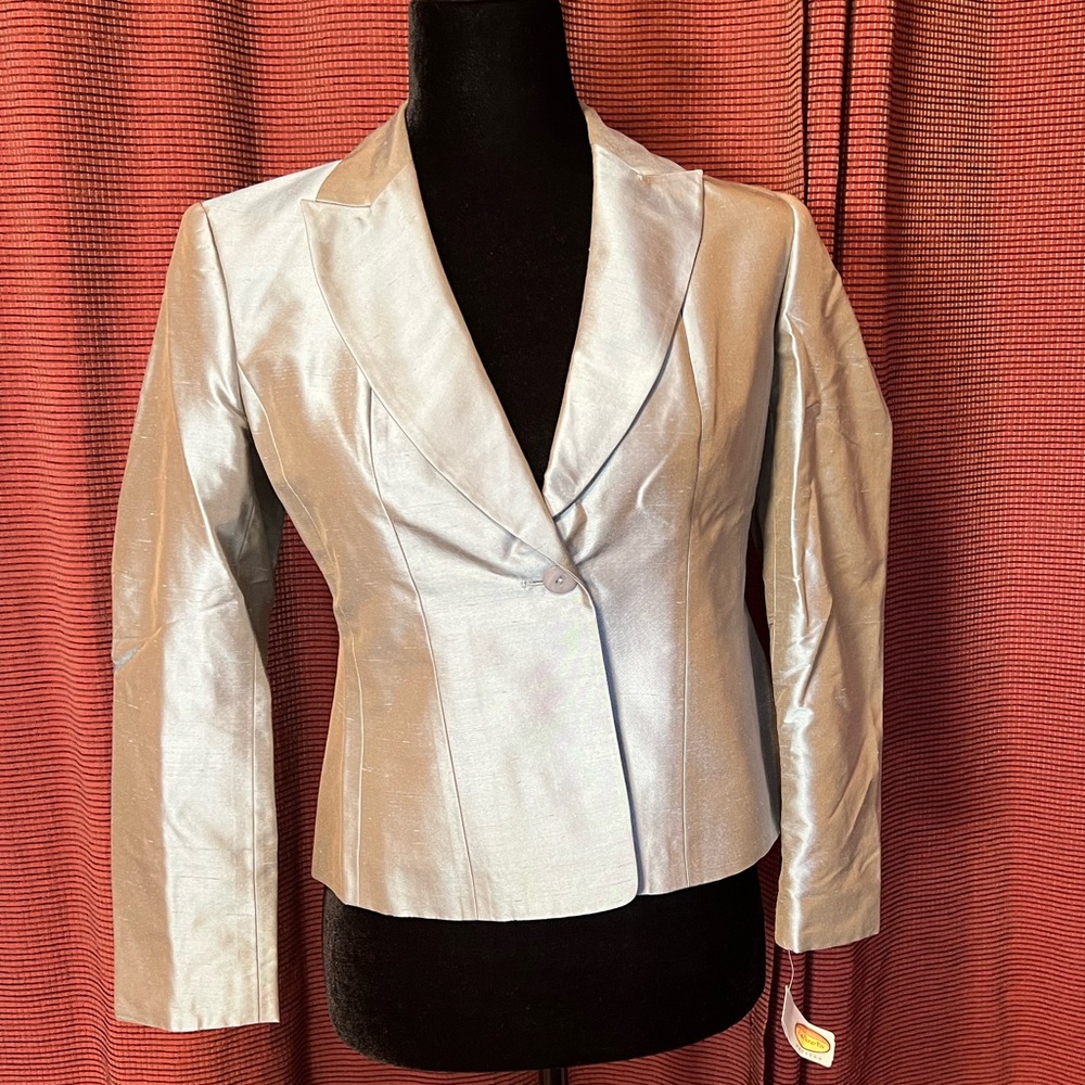 NWT Talbots Silk Short Waisted Blazer